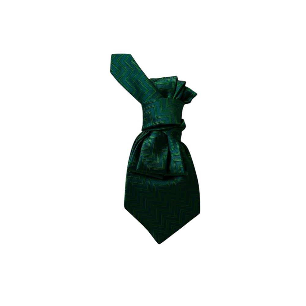 Forest Green Silk Necktie Traditional Style